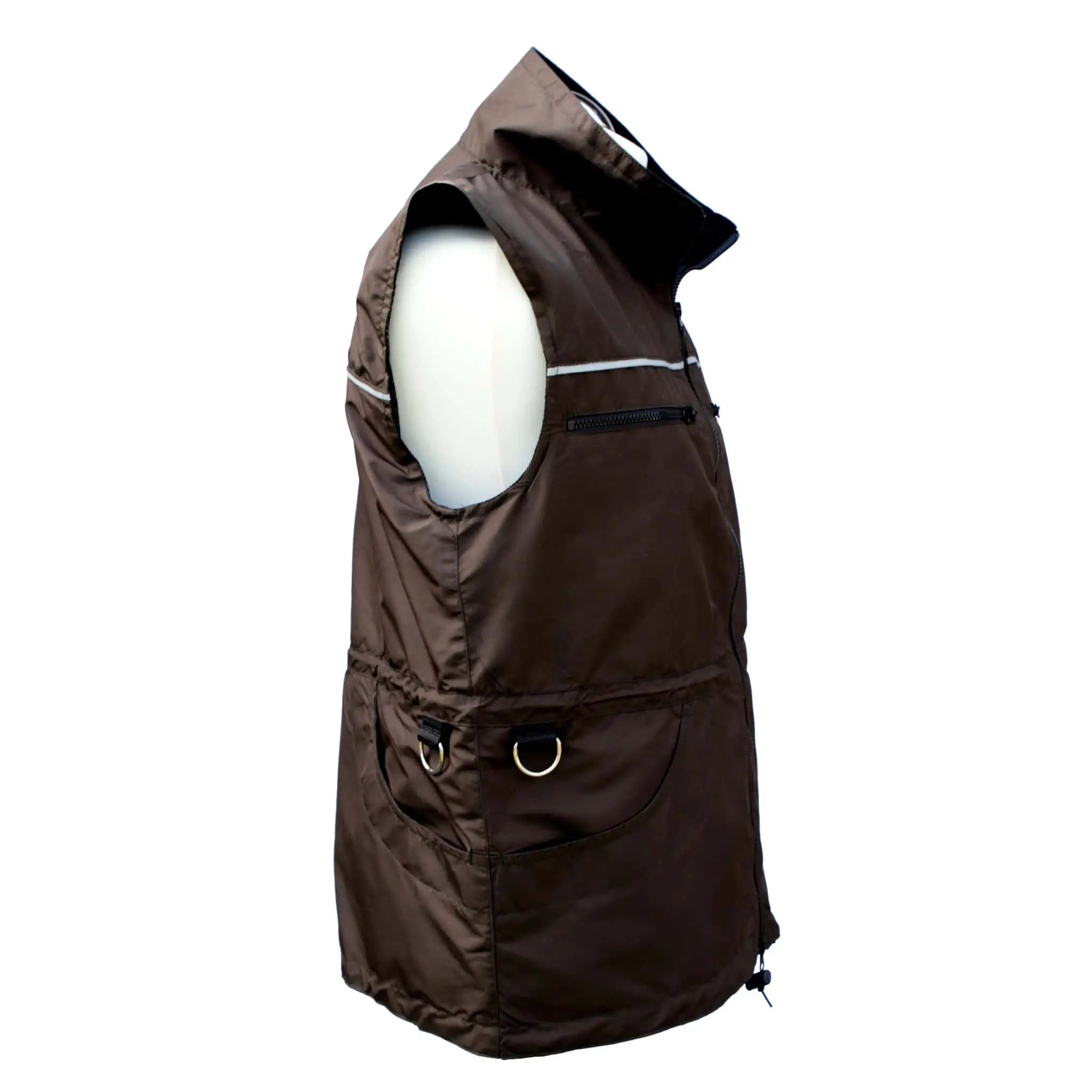 Hundesportweste Berra light, braun, Ansicht seitlich