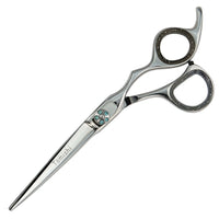 Friseurschere Tomishi, poliert, Ringe schwarz