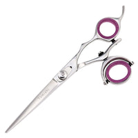 Friseurschere Tomishi poliert, Ringe pink