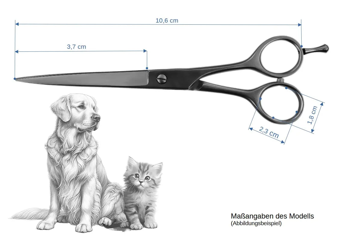 Hundeschere Weltmeister CD350/351, Abmessungen