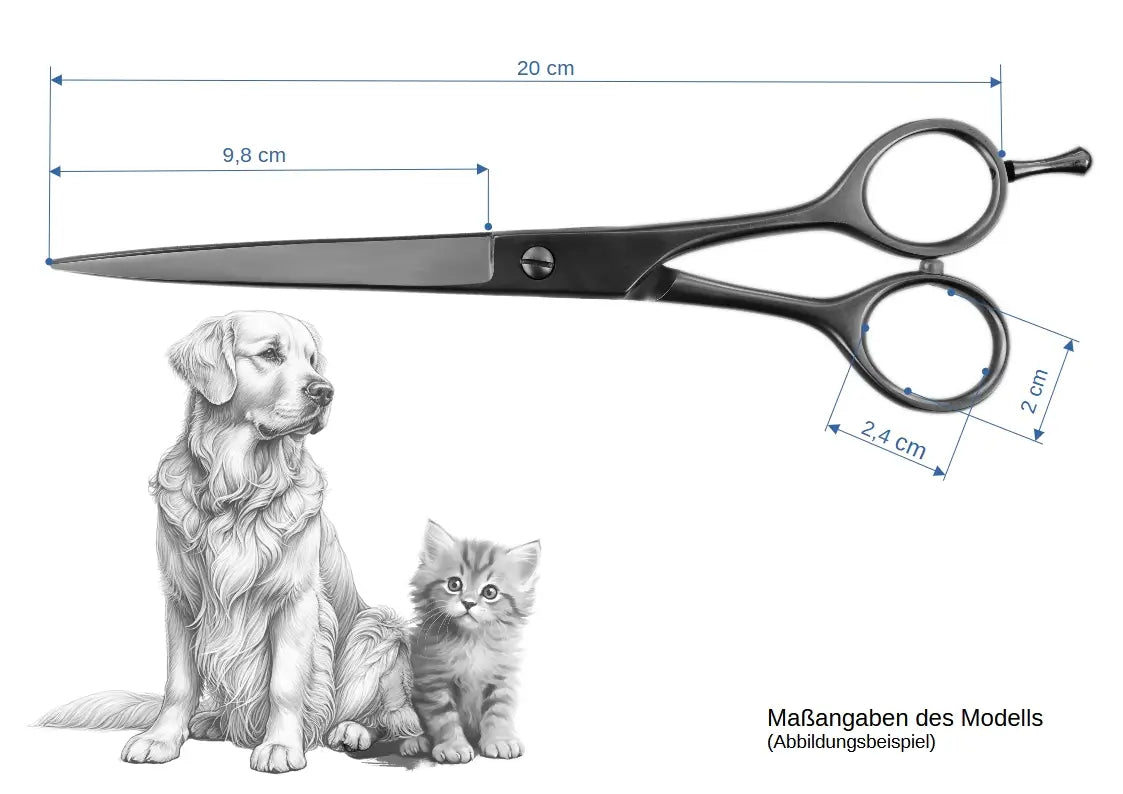 Hundeschere Weltmeister CD880/881, Abmessungen