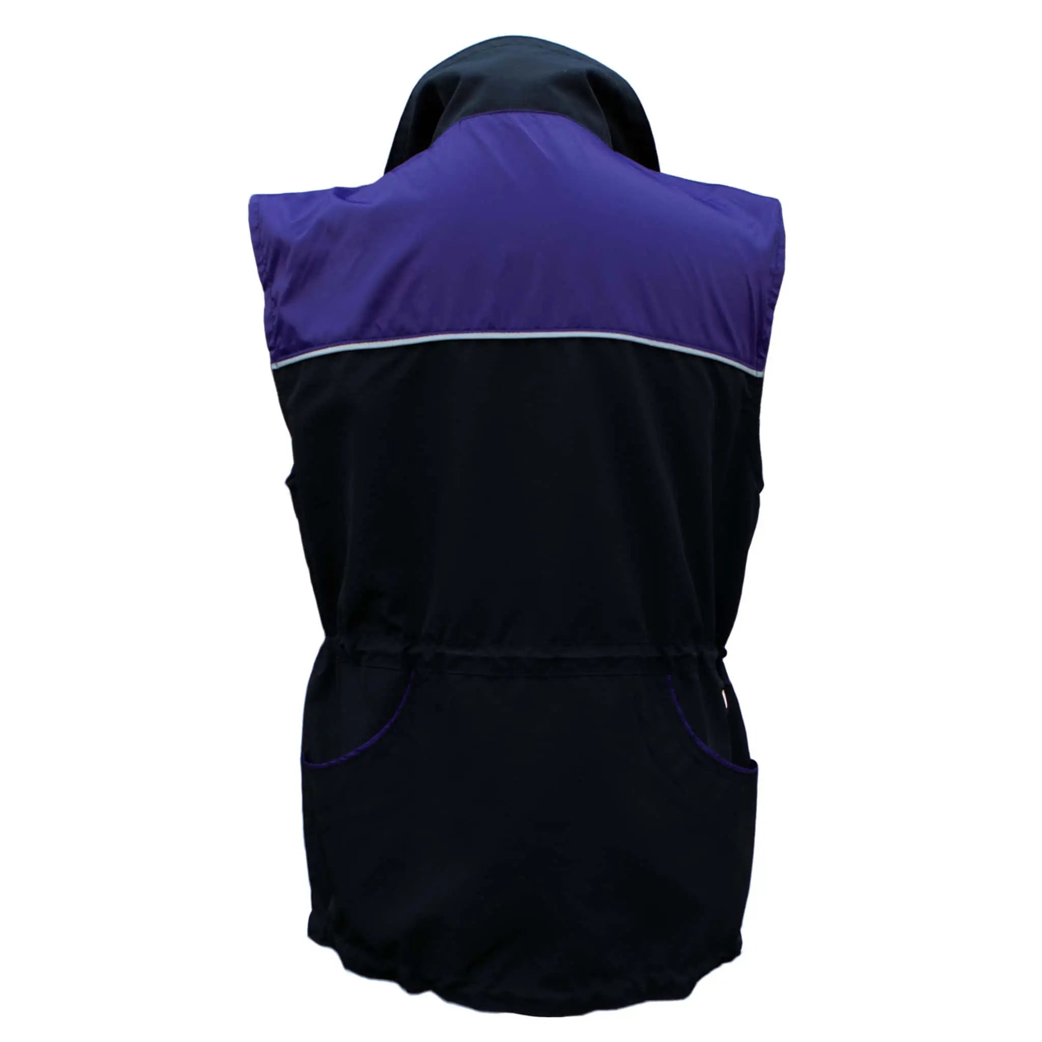 Hundesportweste light, lila-schwarz -Ansicht von hinten