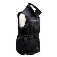 Hundesportweste Berra schwarz PRO, mit Reflektorstreifen - Ansicht seitlich