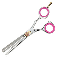 Modellierschere Tomishi, poliert, Ringe rosa