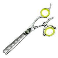 Modellierschere Tomishi Yuma, poliert, Ringe neon