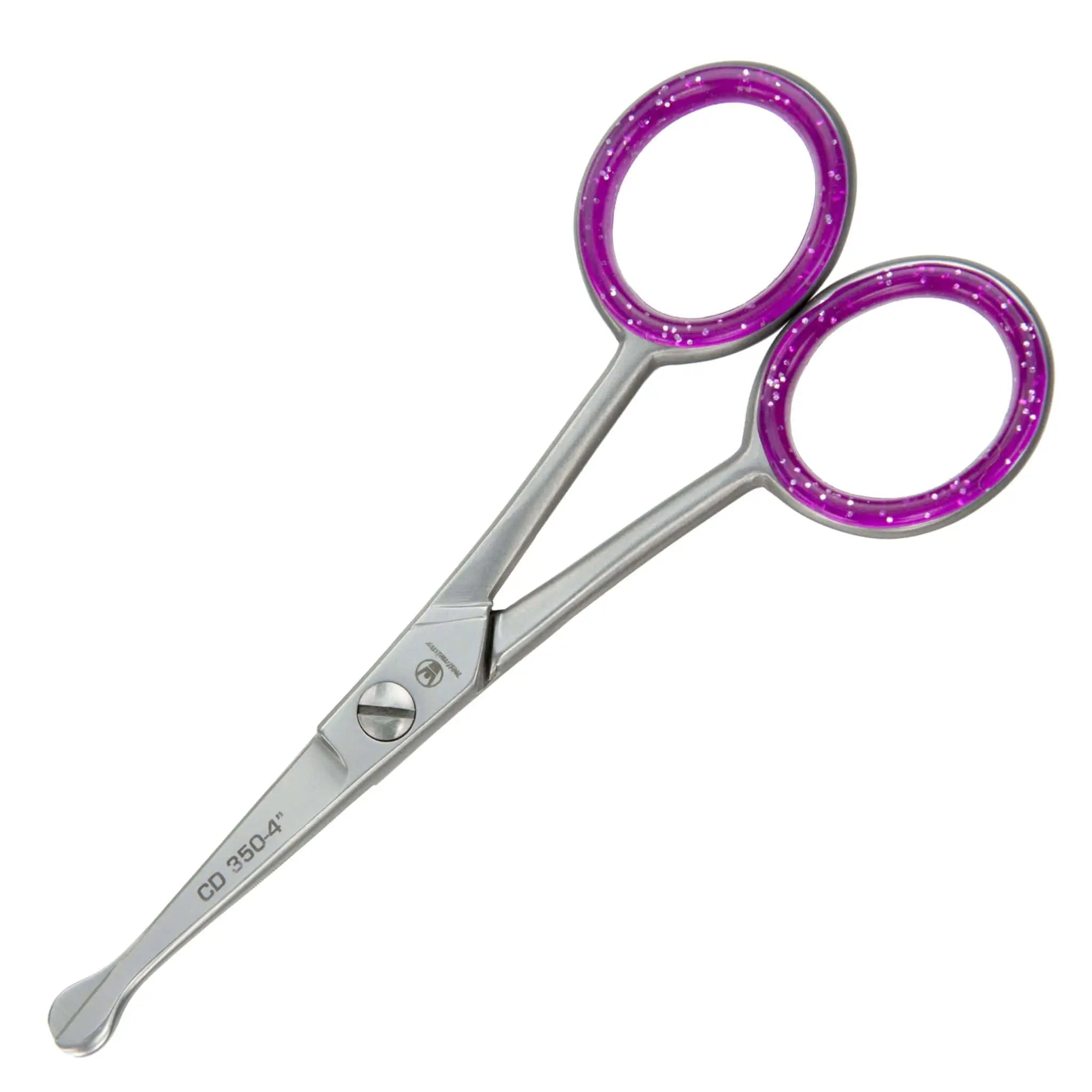 Pfotenschere von Weltmeister CD350 aus Solingen, satiniert, Ringe pink