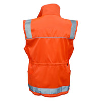 Hundesportweste Berra orange PRO, mit Reflektorstreifen - Ansicht hinten