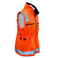 Hundesportweste Berra orange PRO, mit Reflektorstreifen - Ansicht seitlich