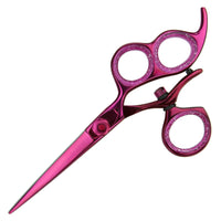 Friseurschere Tomishi Taro magenta, 1 Auge vollbeweglich, Ringe magenta