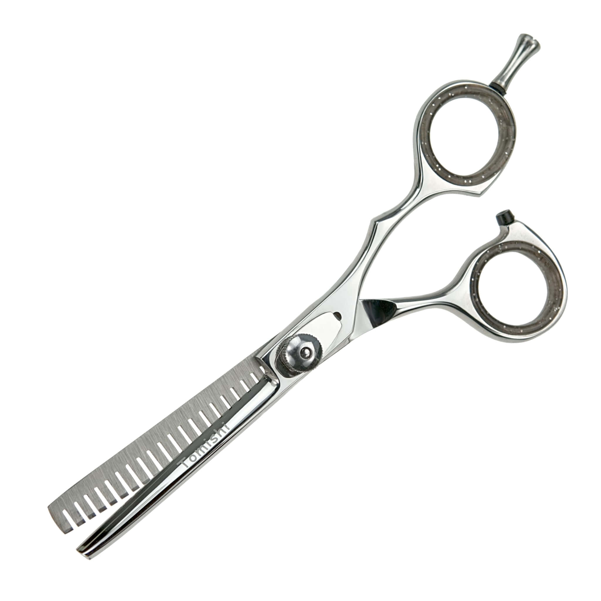 Hunde-Modellierschere Tomishi, poliert, Ringe grau