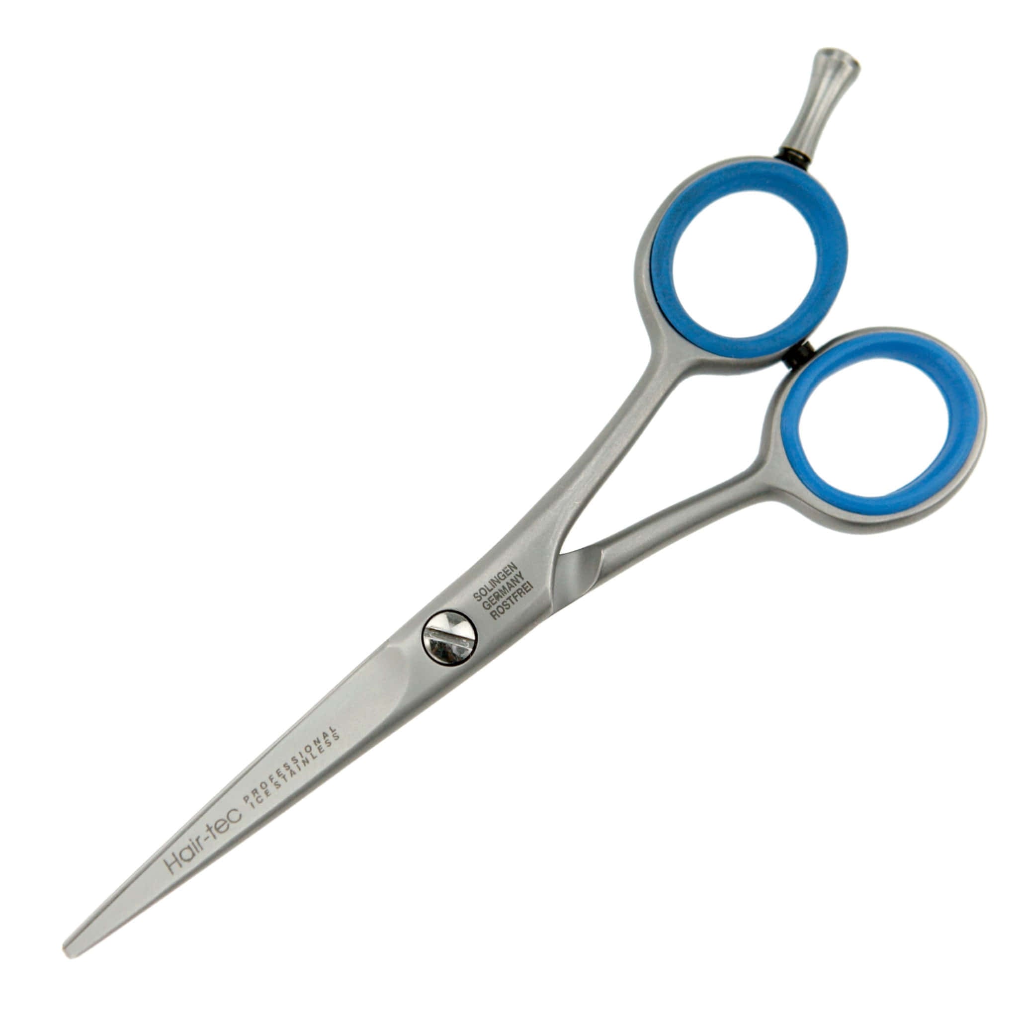 Hundeschere hair-tec Solingen, satiniert, Ringe blau