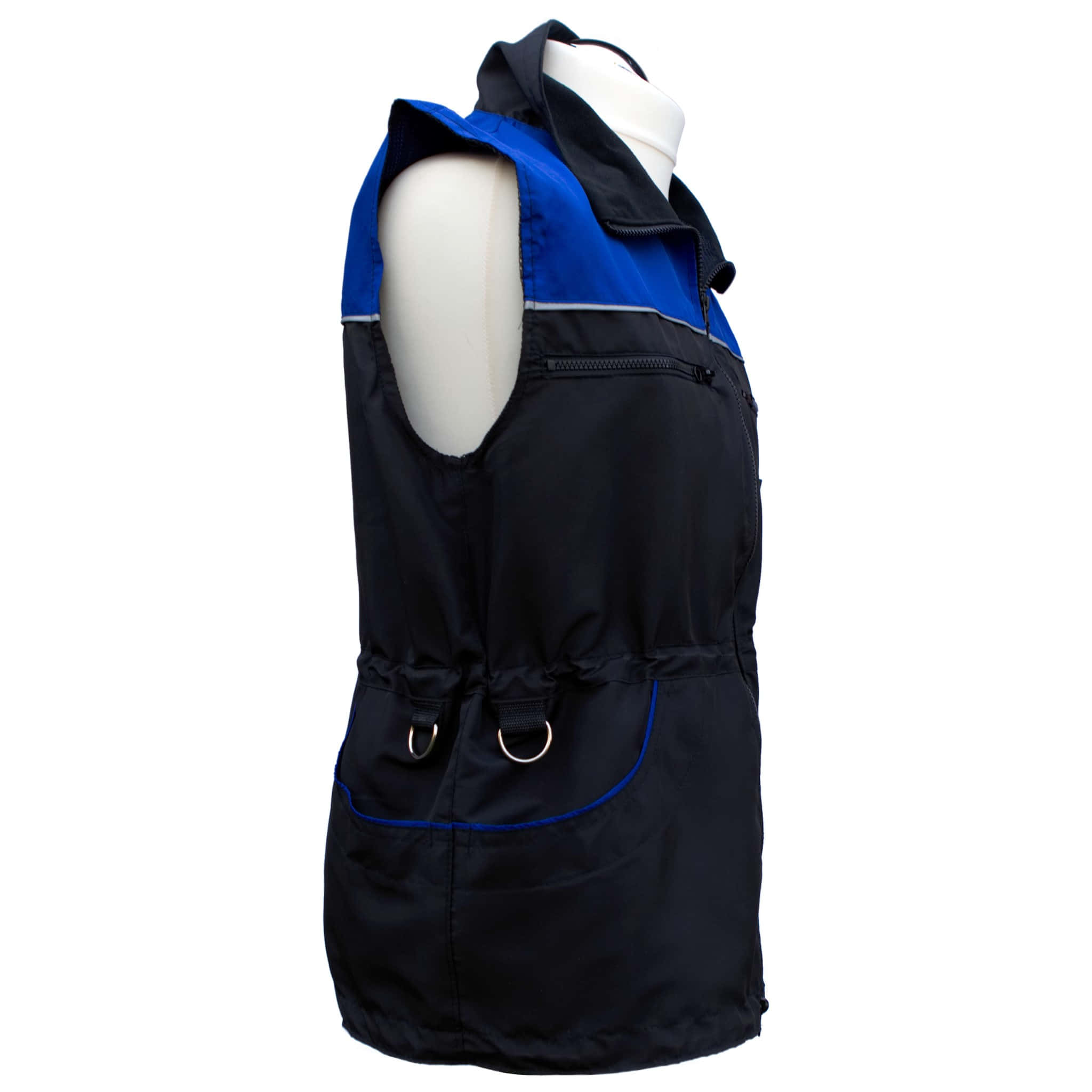 Hundesportweste Berra Light, blau-schwarz, Ansicht seitlich