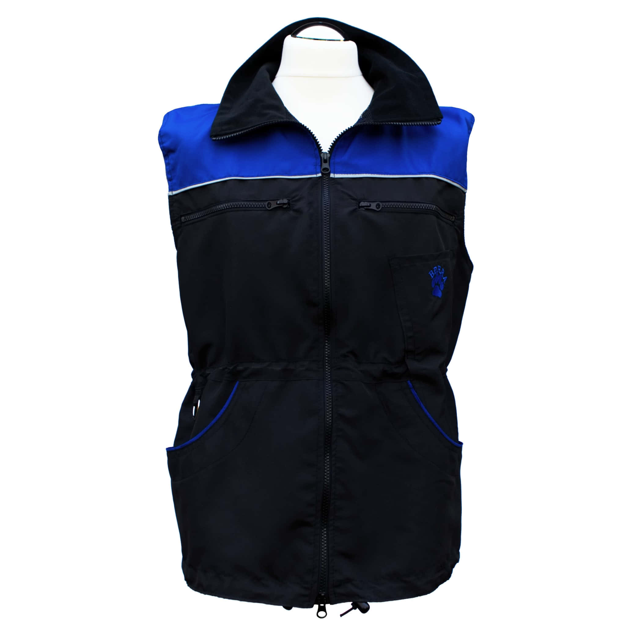 Hundesportweste Berra Light, blau-schwarz, Ansicht vorne