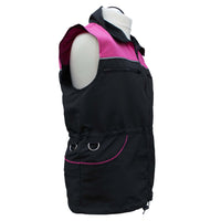 Hundesportweste Berra zweifarbig, magenta-schwarz, Ansicht seitlich