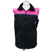 Hundesportweste Berra zweifarbig, magenta-schwarz, Ansicht vorne