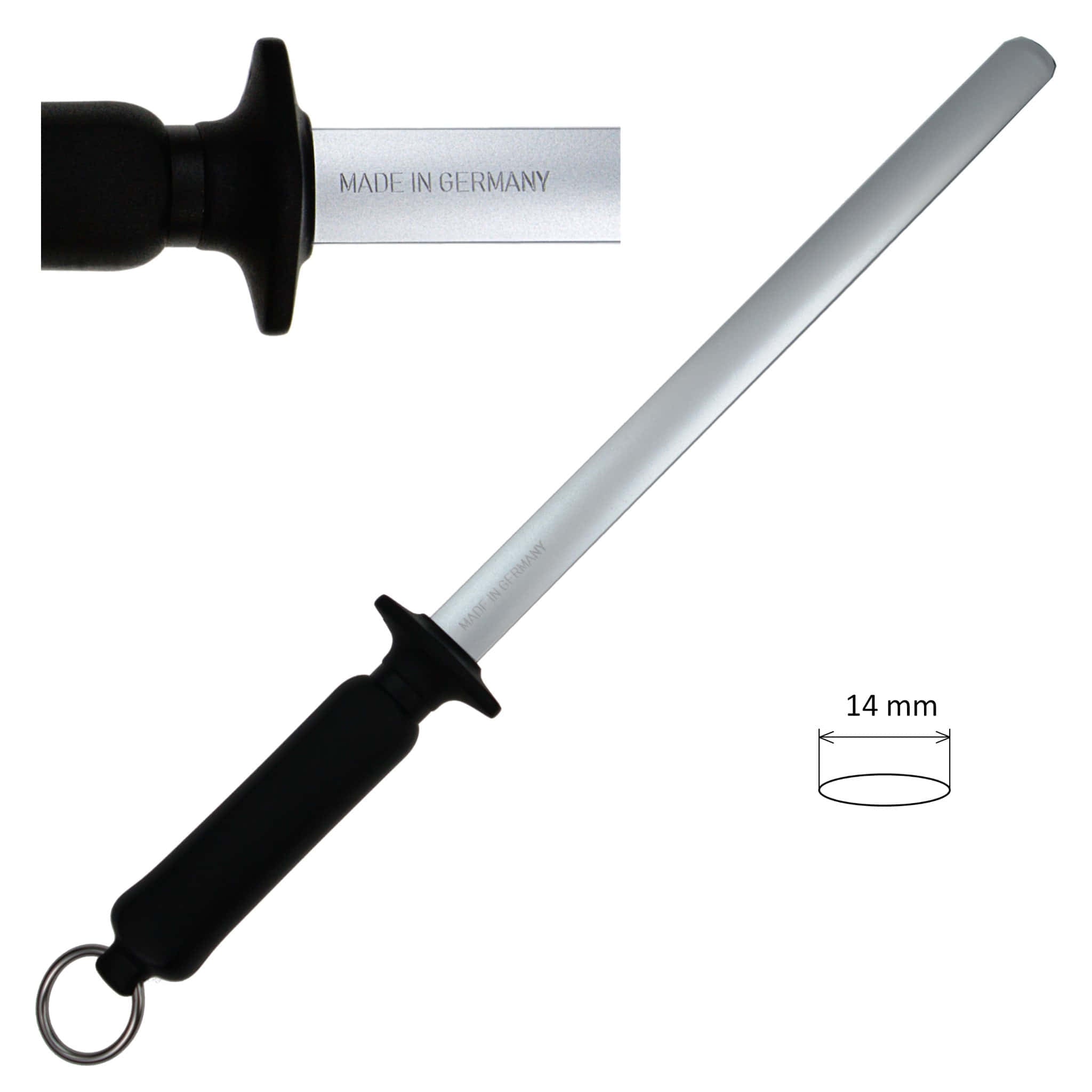 Wetzstahl diamatbeschichtet, oval 14mm