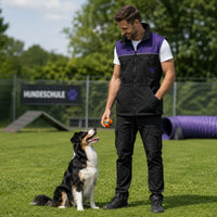 hundesportweste-light-lila-schwarz-mit-mann-31403