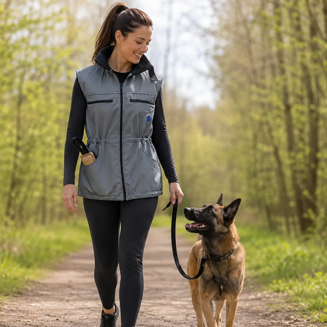 hundesportweste-pro-grau-frau-mit-schaeferhund-31405