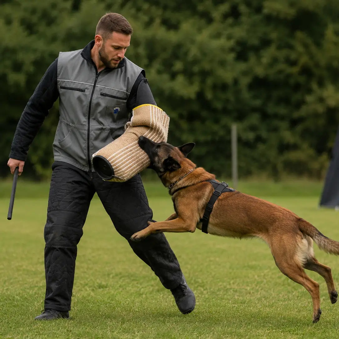 hundesportweste-pro-grau-mann-mit-hund-31405